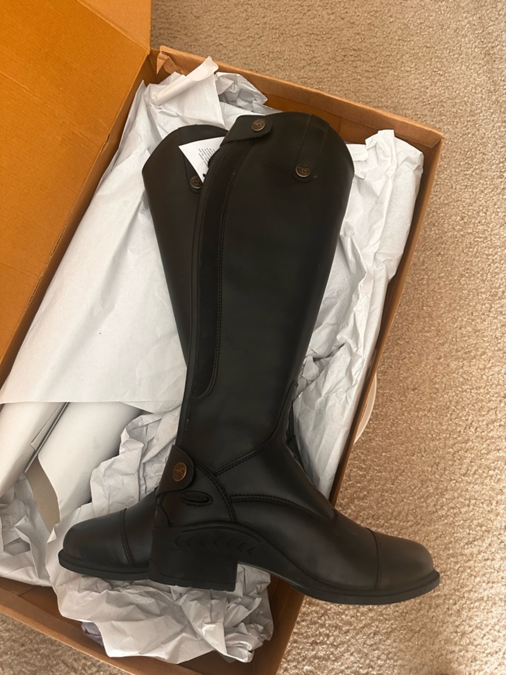 Kids Black Riding Boots - Classic Tall Equestrian Style